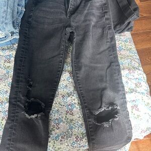 American Eagle Outfitters Black NEXT LEVEL HIGH-WAISTED JEGGING